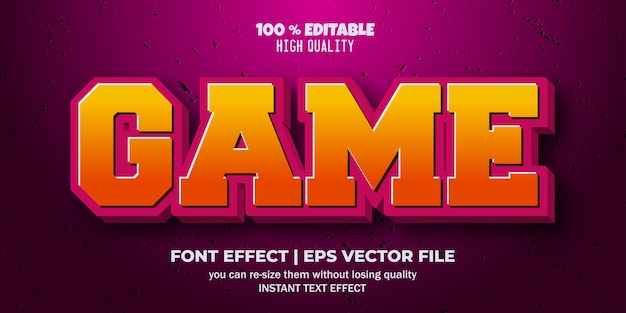 game  editable text effect