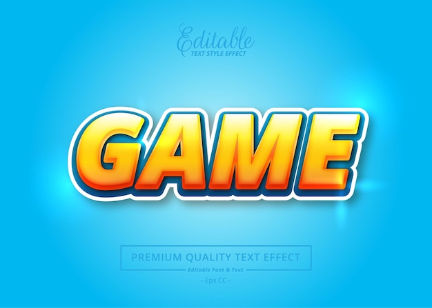 Game Editable Text Style Effect