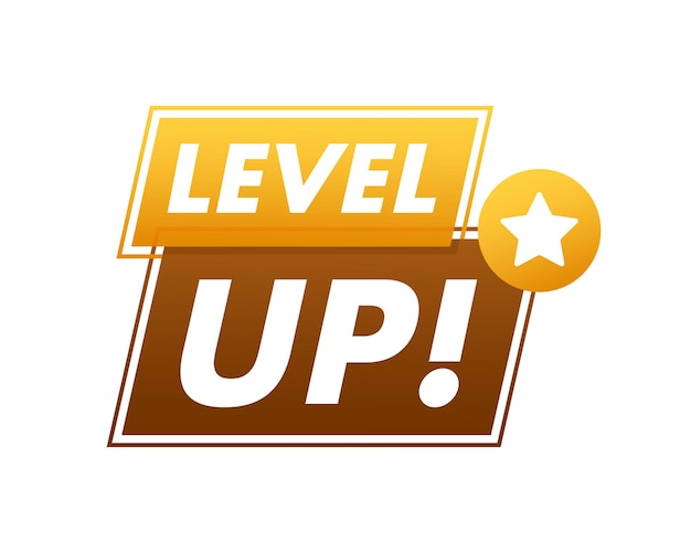 Game icon bonus level up icon new level logo Vector illustration