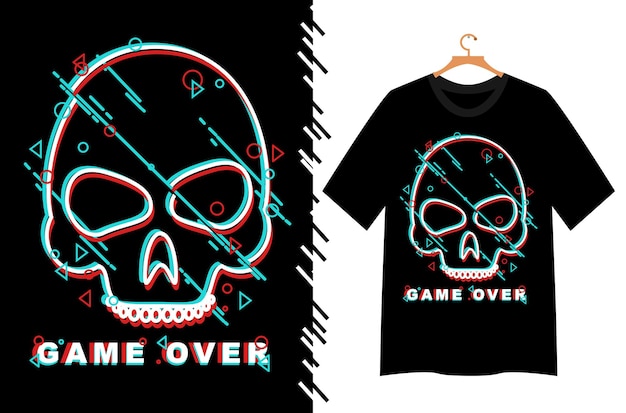 Game over illustration t shirt design