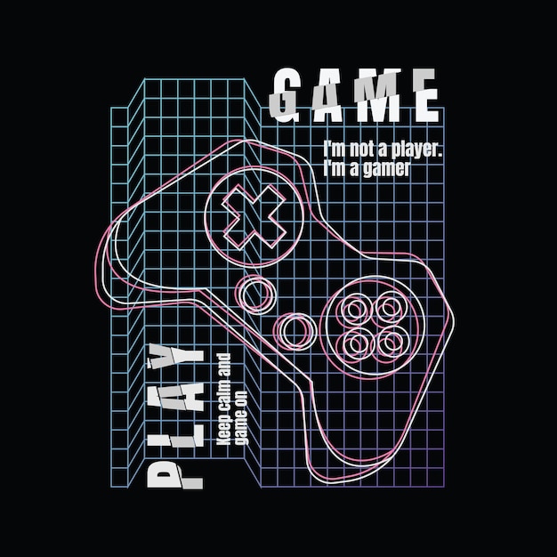 Game illustration typography. perfect for t shirt design