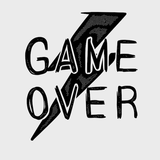 Game over illustration vector for tshirt jacket hoodie can be used for stickers etc