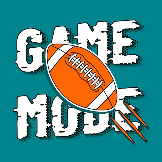 GAME MODE TEXT EFFECT WITH A FOOTBALL BALL