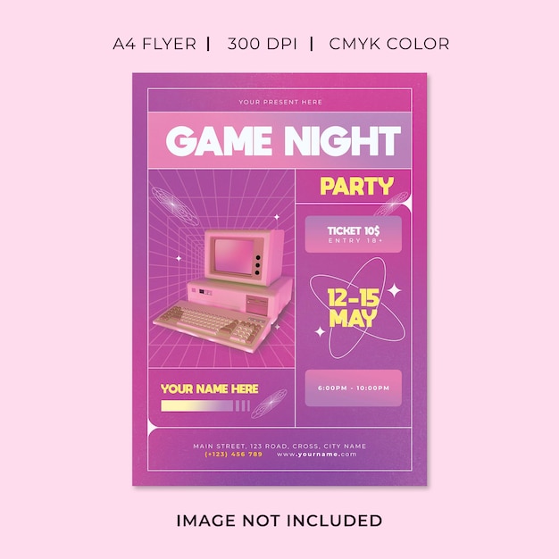 Game Night Party Flyer