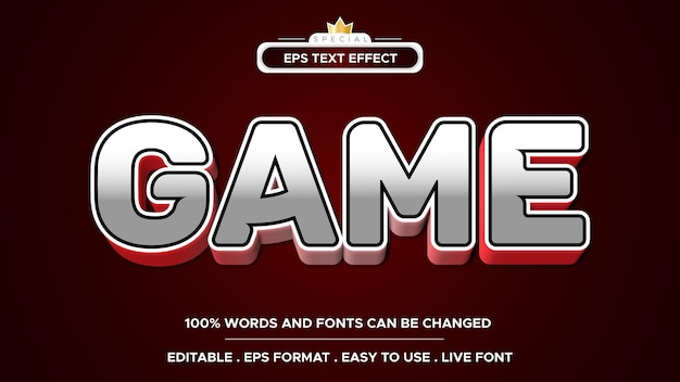 Game text effect editable cartoon and comic text style