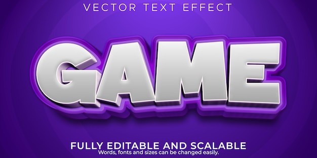 Game text effect, editable kids and cartoon text style