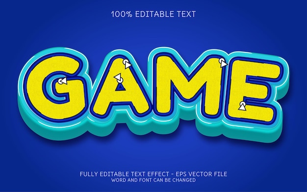 Game Text effect Editable Text Style