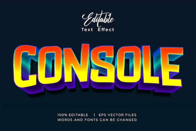 game text effect title template illustration