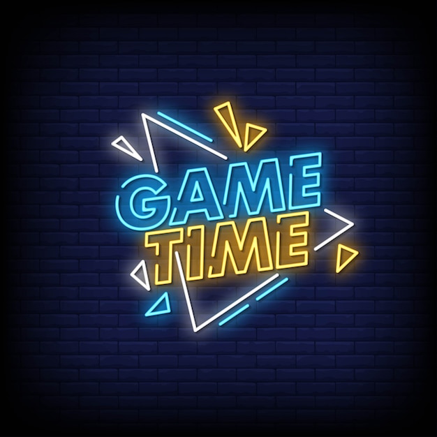 Game Time Neon Signs Style Text 