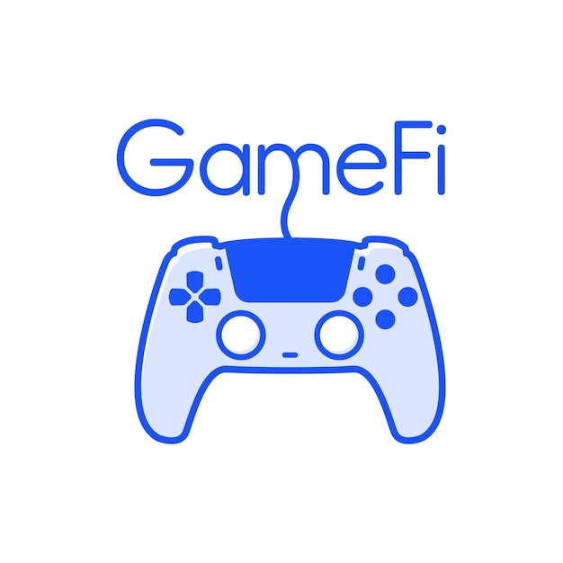 GameFi technology icon symbol Blockchain game Video game on blockchain technology vector