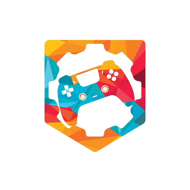 Gamepad repair vector logo design template