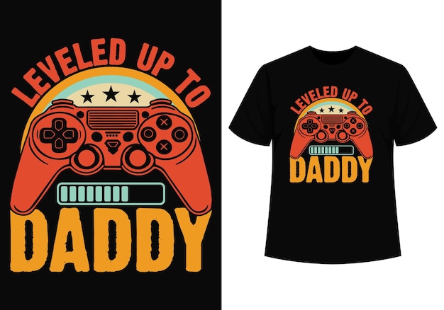 Vector gamer daddy tshirt design for dad day