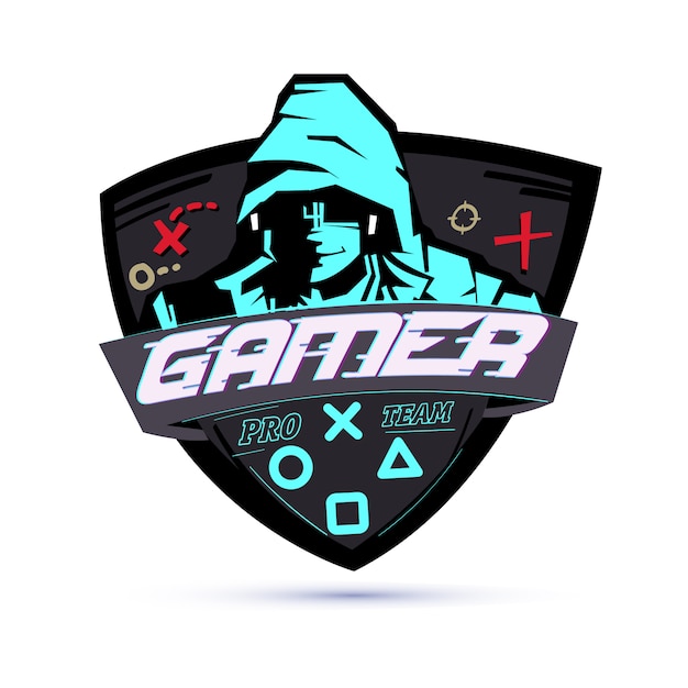 Gamer logo or hacker concept