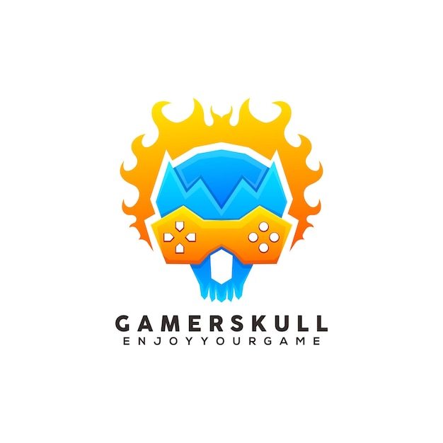 gamer man colorful logo