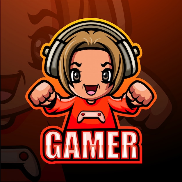 Gamer mascot esport illustration