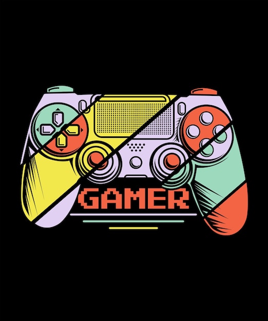 Gamer Modern Vector illustration graphic t shirt design