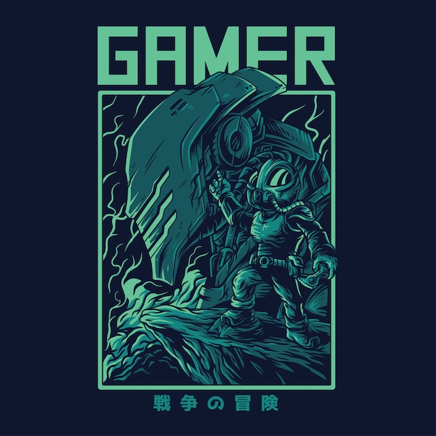 Gamer Remastered Illustration