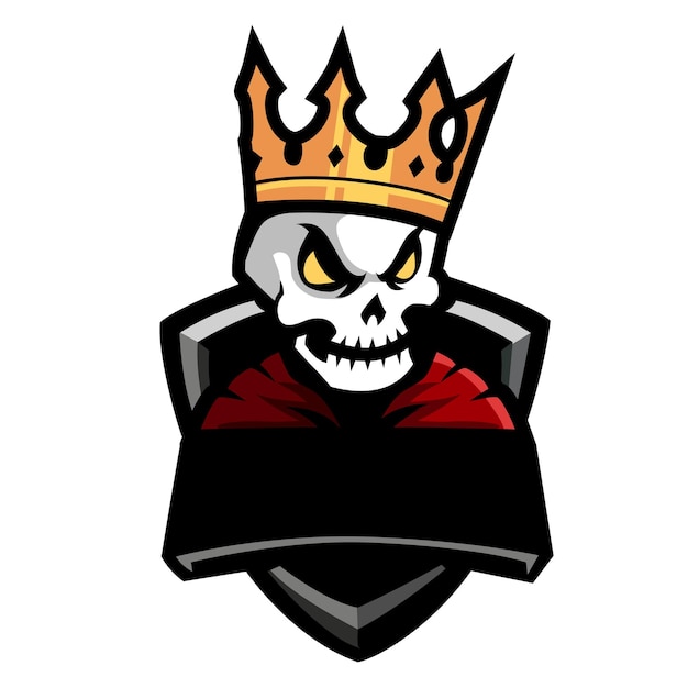 Gamer skull mascot esport logo design