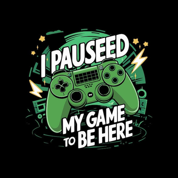 Vector gamer t shirt design