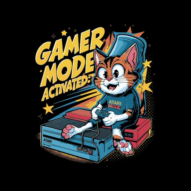 gamer t shirt gaming illustration