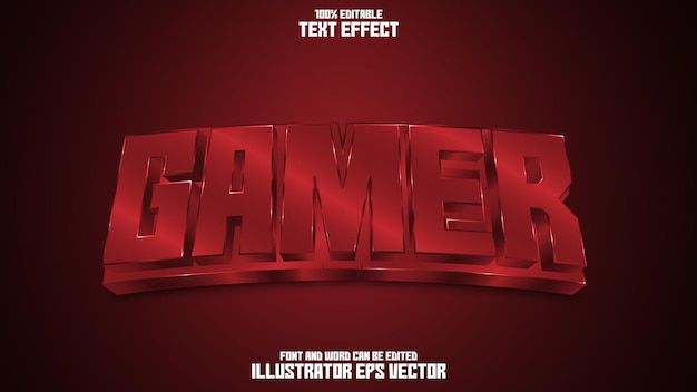 Gamer Text Effect Full Editable Red Blood Shiny Gem