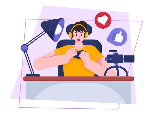 Gamers Content Illustration