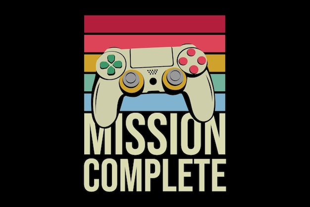 Gamers Mission Complete Design Illustration