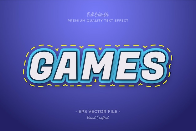 Games Cartoon editable text effect