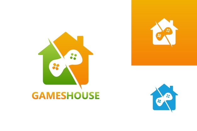 Games House Logo Template Design Vector, Emblem, Design Concept, Creative Symbol, Icon