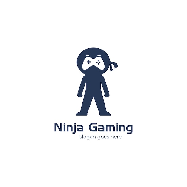 Games Ninja simple Logo icon design japanese ninja gaming logo Template