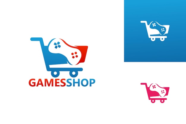 Games Shop Logo Template Design Vector, Emblem, Design Concept, Creative Symbol, Icon