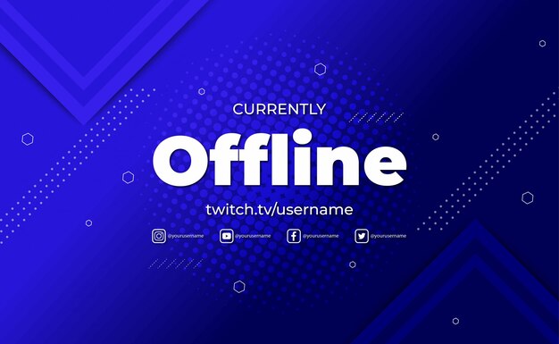 Gaming Background For Offline Twitch Stream, Abstract Futuristic Backdrop With Shine Light. Illustration