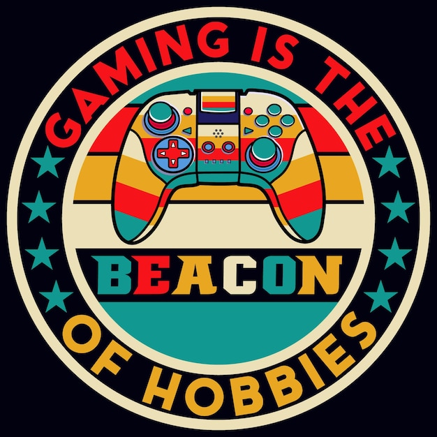 gaming is the beacon, Video game controller T-shirt design