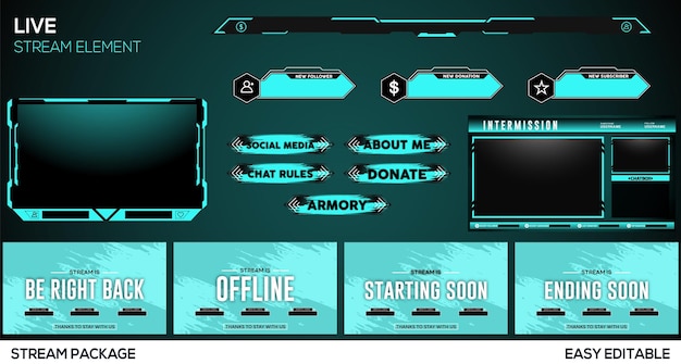 Gaming live stream element design