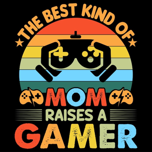 Gaming t-shirt design vector and typography