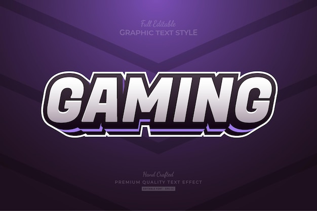 Gaming Team Purple Editable Text Effect Font Style