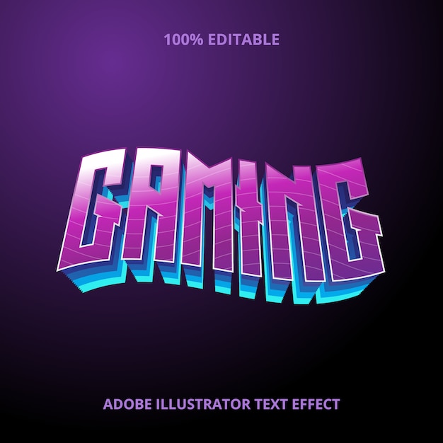 Gaming Text Style Effect premium