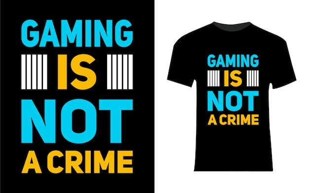 Gaming typography t shirt design