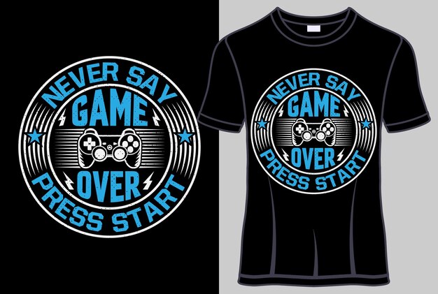 Gaming typography T shirt with editable vector graphic