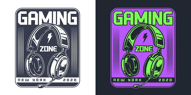 Vector gaming zone vintage style flyer