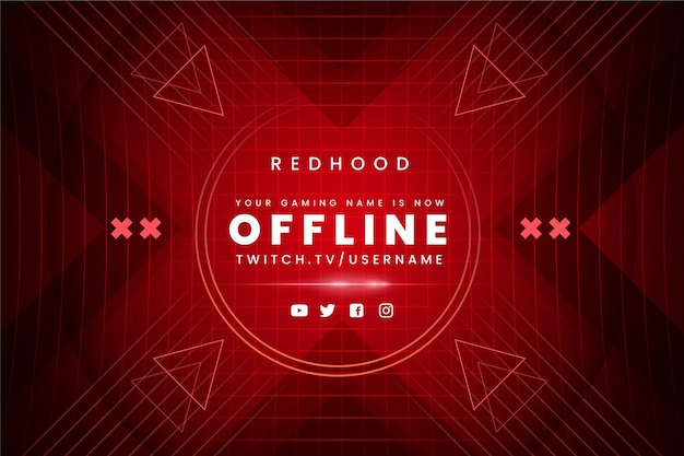 Gammer style banner offline twitch