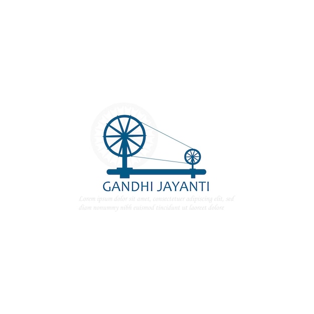 Gandhi Jayanti with charkha ,Vector Illustration.