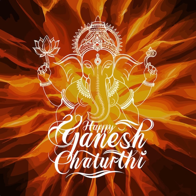 Ganesh Chaturthi Background celebration creative concept Hindu festival