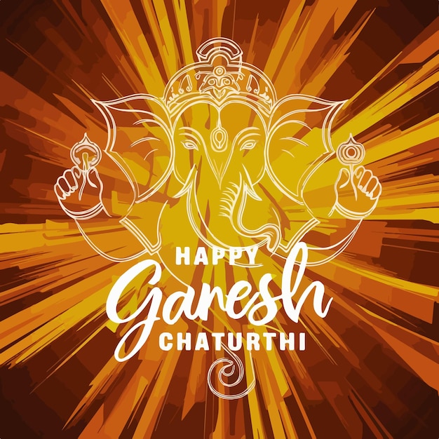 Ganesh Chaturthi Background celebration creative concept Hindu festival