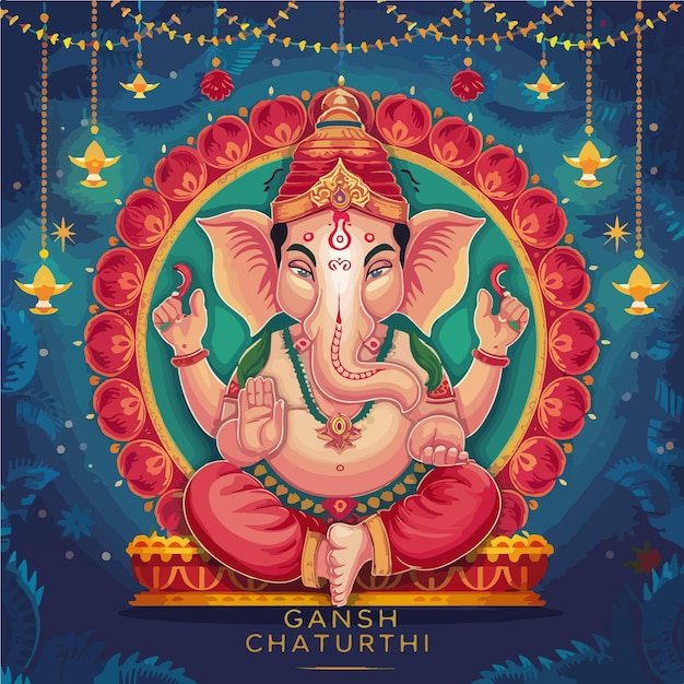 Ganesh Chaturthi Background celebration creative concept Hindu festival