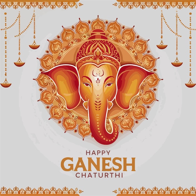 Ganesh Chaturthi Background celebration creative concept Hindu festival