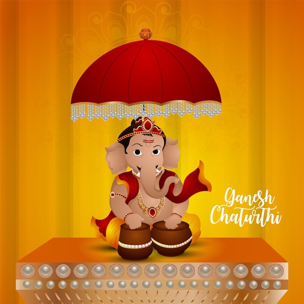 Ganesh chaturthi celebration design concept