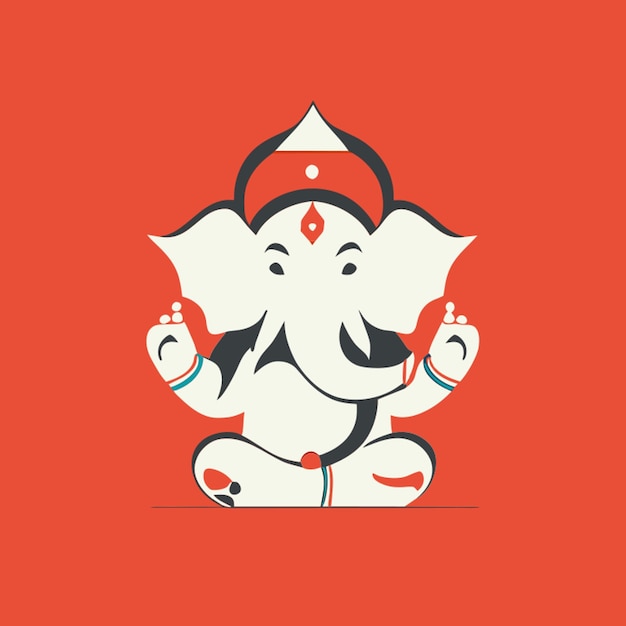 Vector ganesh vector illustration flat 2