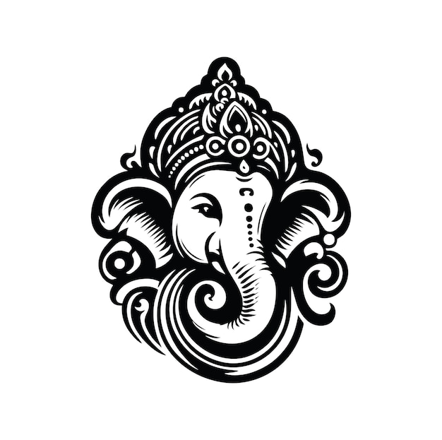 Ganesha Design Vector Art Logo