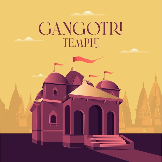 Gangotri Temple the origin of the River Ganges and seat of the goddess Ganga